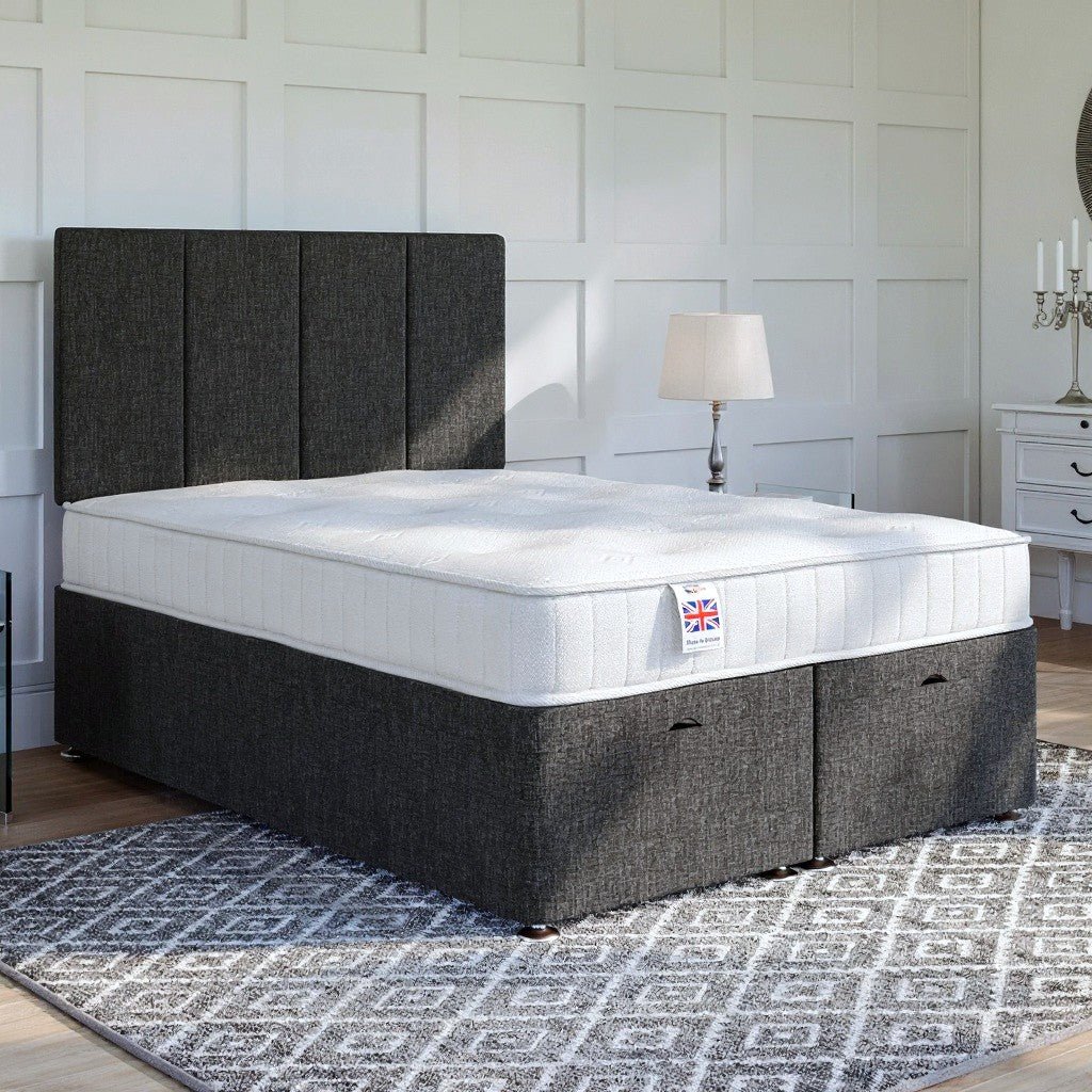 Arezzo Ottoman Bed Set with Strutted Headboard
