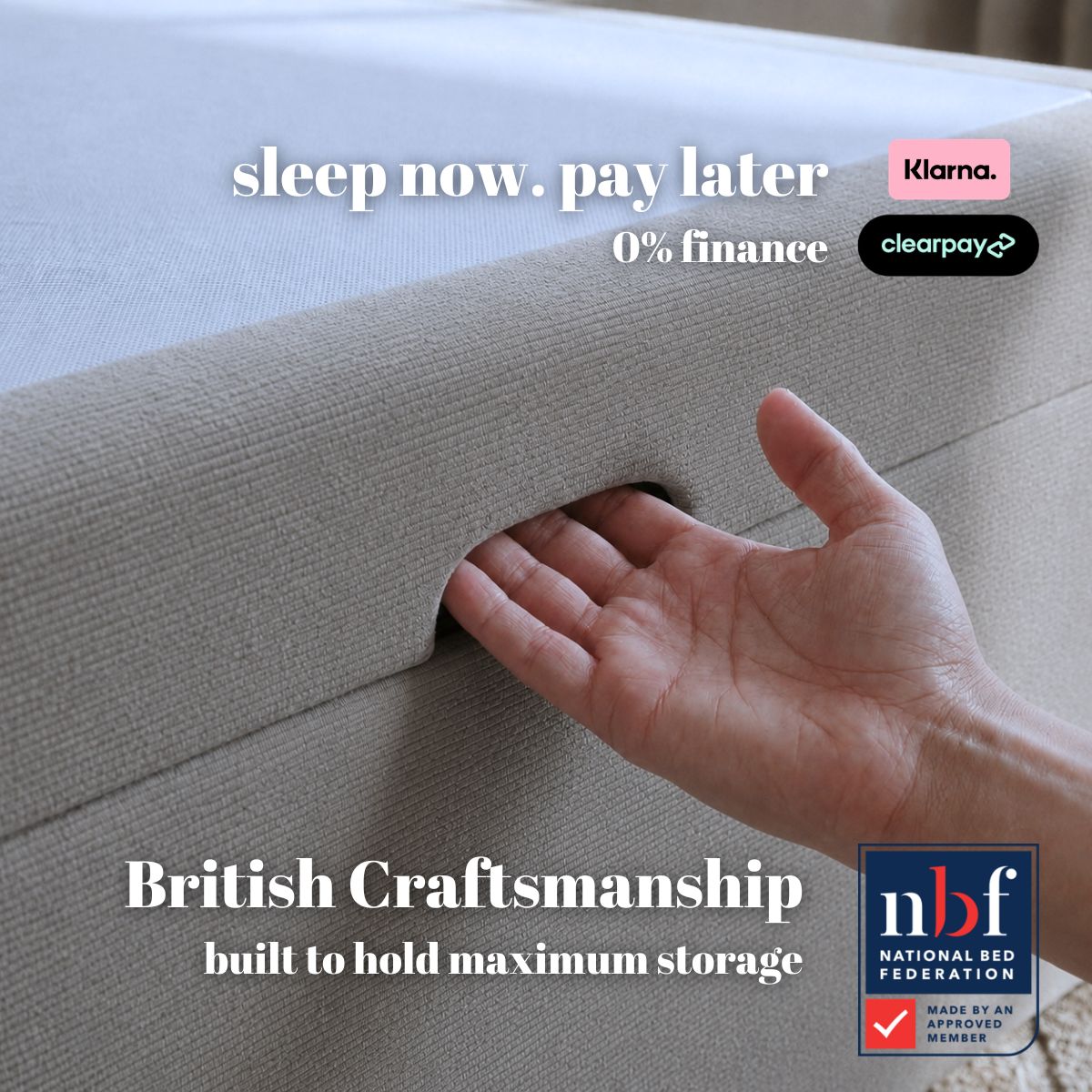 Artisan End Lift Ottoman Storage Divan Bed Base | Divan Base Direct