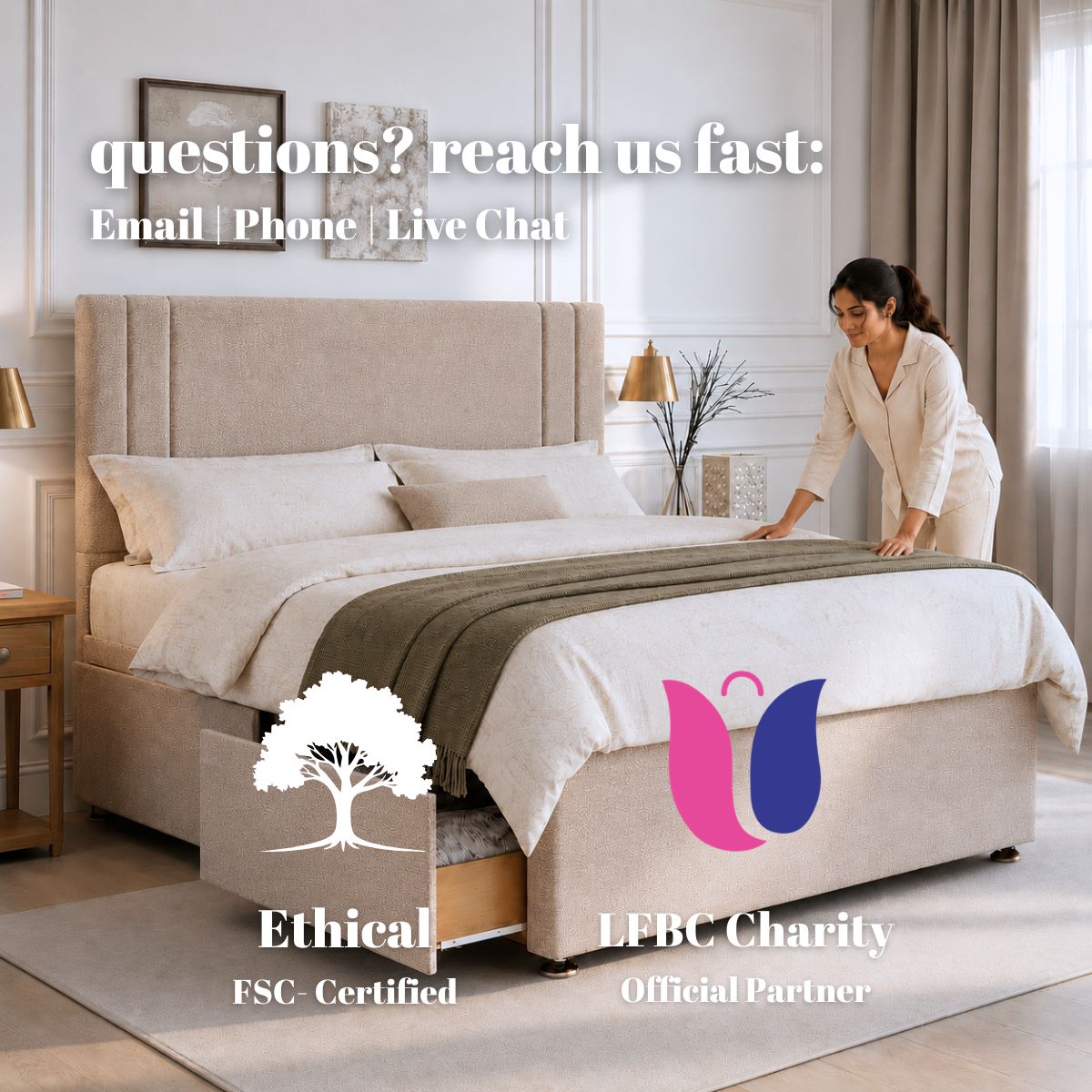 Artisan Essentials Platform Top Divan Bed Base Only | Divan Base Direct