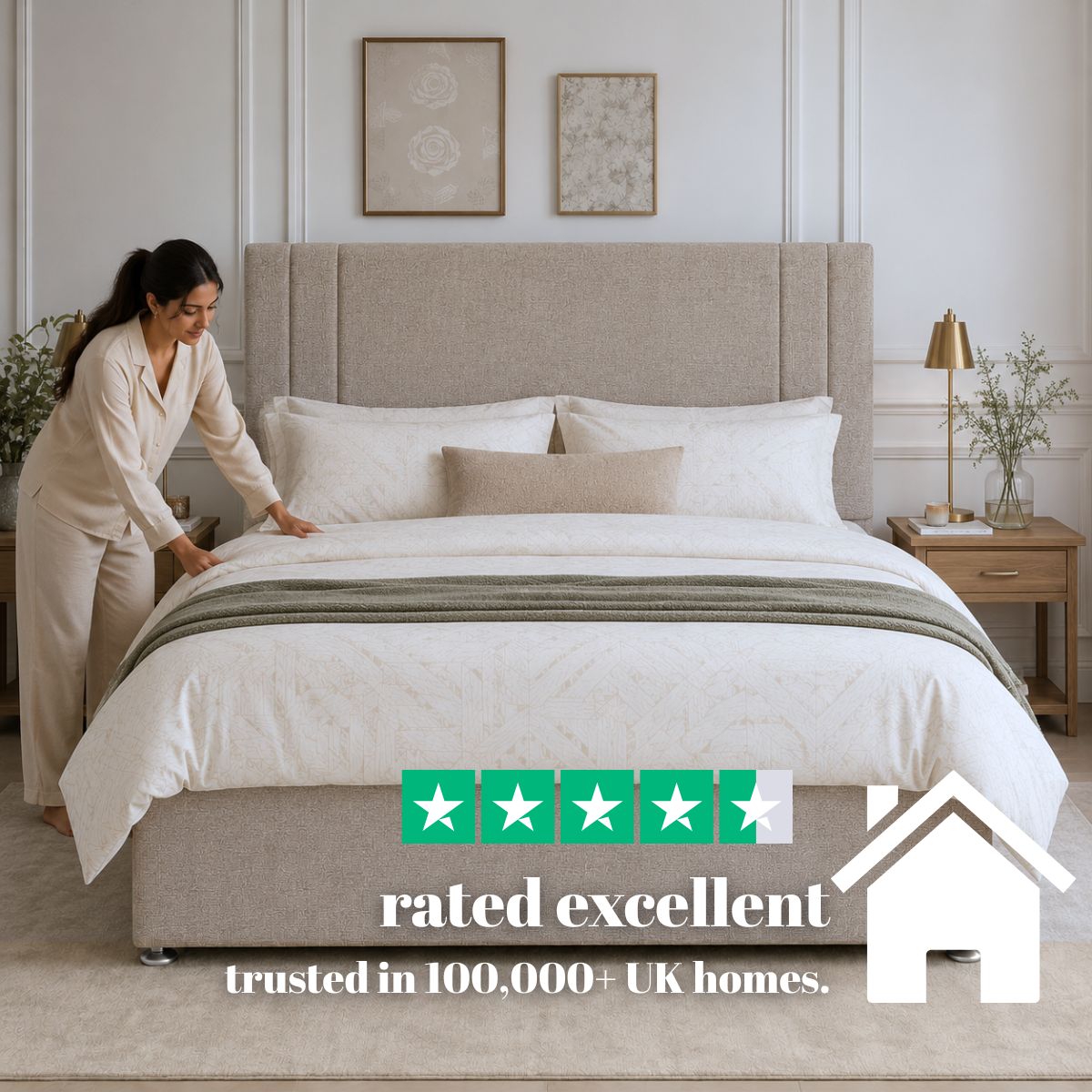 Artisan Essentials Platform Top Divan Bed Base Only | Divan Base Direct