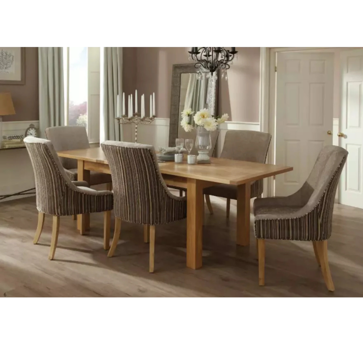 Bromley Extendable Solid Oak Dining Table CLEARANCE