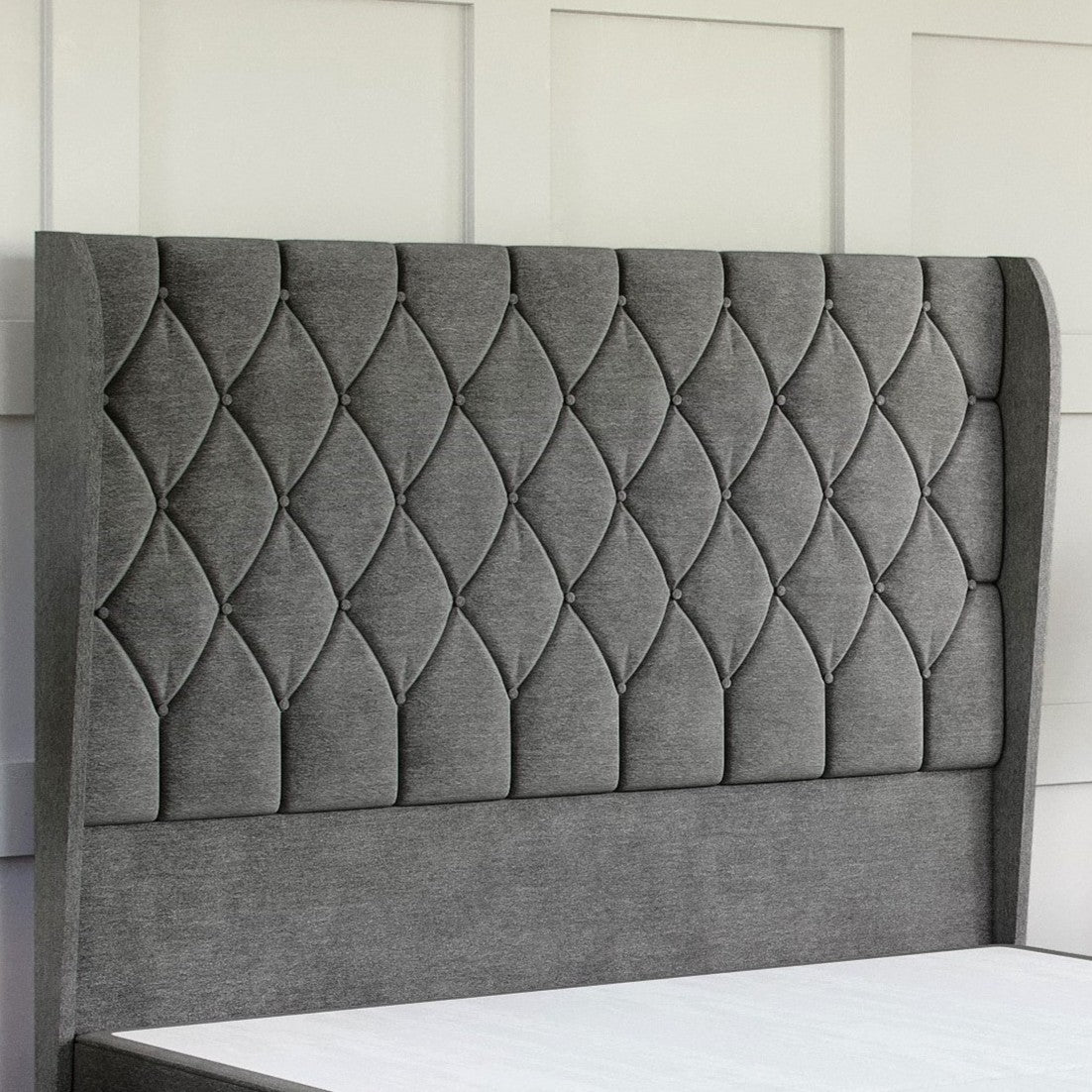 Grey Steel Platform Top Divan Bed Base