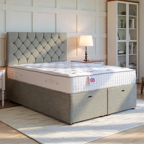 Chesterfield Ottoman Bed Set with Strutted Headboard