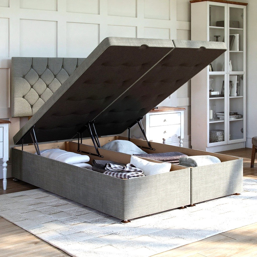 Chesterfield Ottoman Bed Set with Strutted Headboard | Divan Base Direct®
