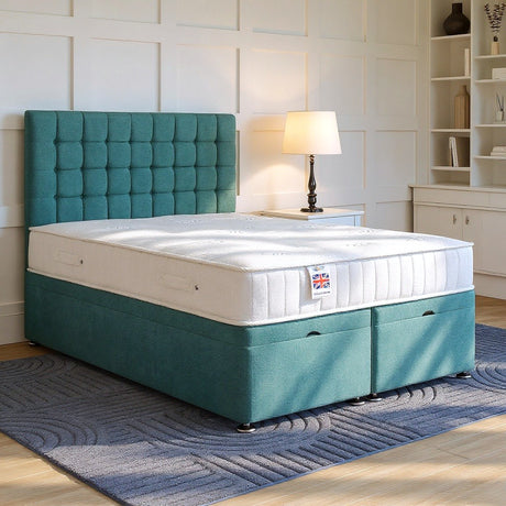 County Ottoman Bed Set with Strutted Headboard