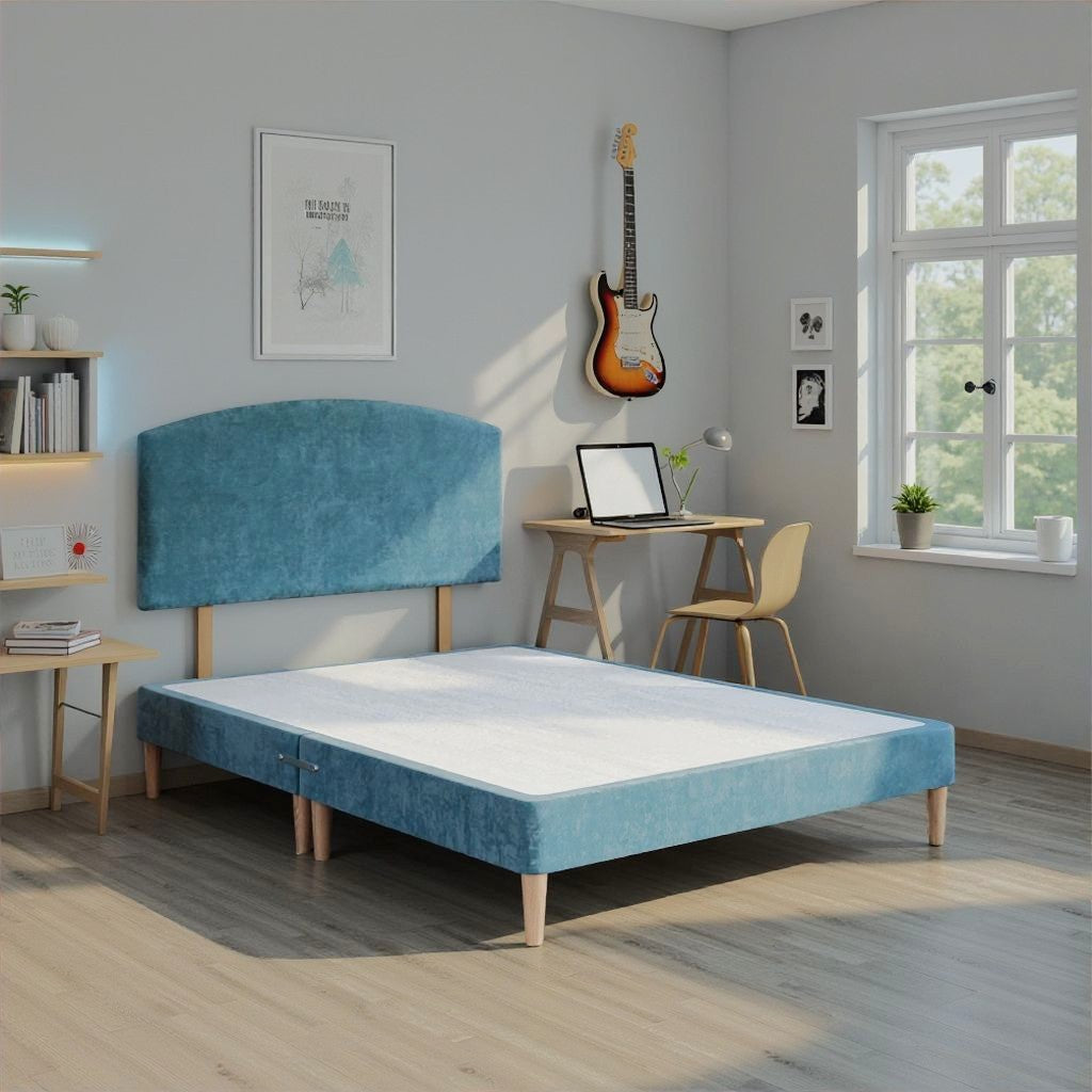 Kids Low Divan Bed on Wooden Legs