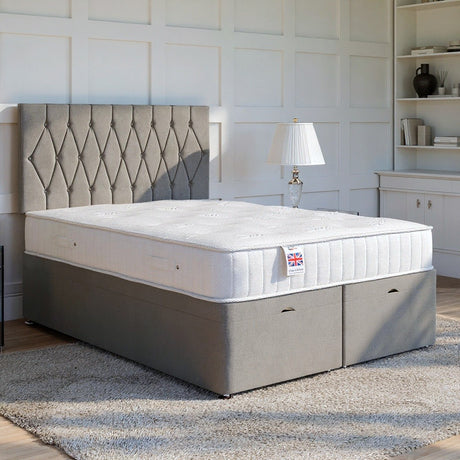 Matera Ottoman Bed Set with Strutted Headboard