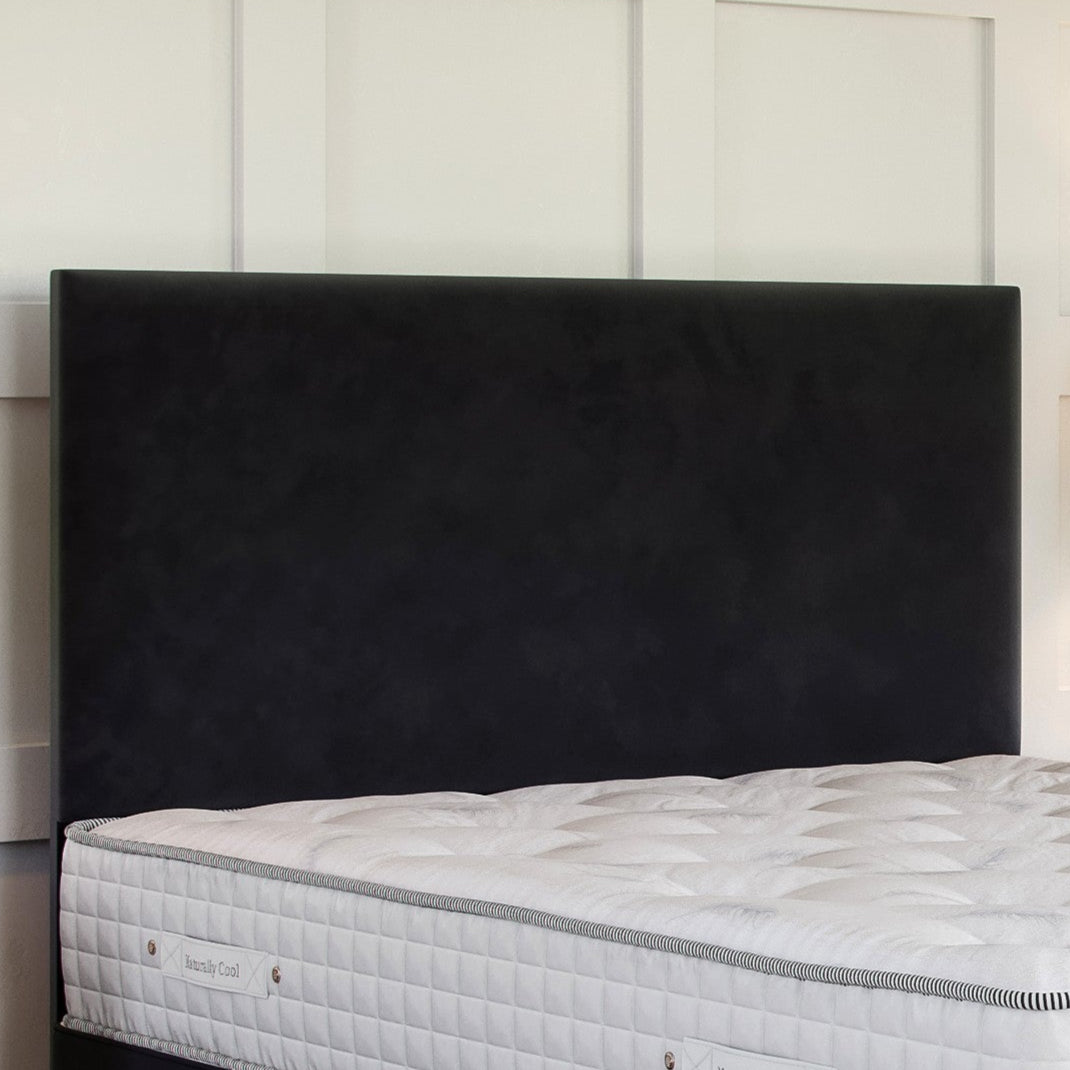 Black Velvet Platform Top Divan Bed Base