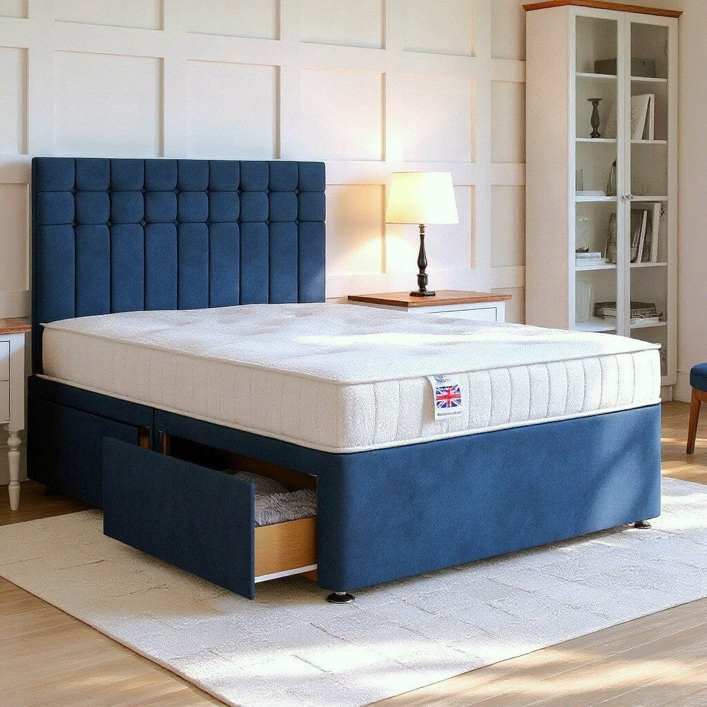 Amalfi Divan Bed Set with Strutted Headboard Divan bed Divan Base Direct