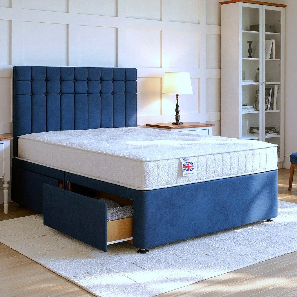 Amalfi Divan Bed Set with Strutted Headboard Divan bed Divan Base Direct