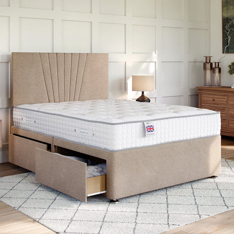 Bathwick Divan Bed Set with Strutted Headboard Divan bed Divan Base Direct