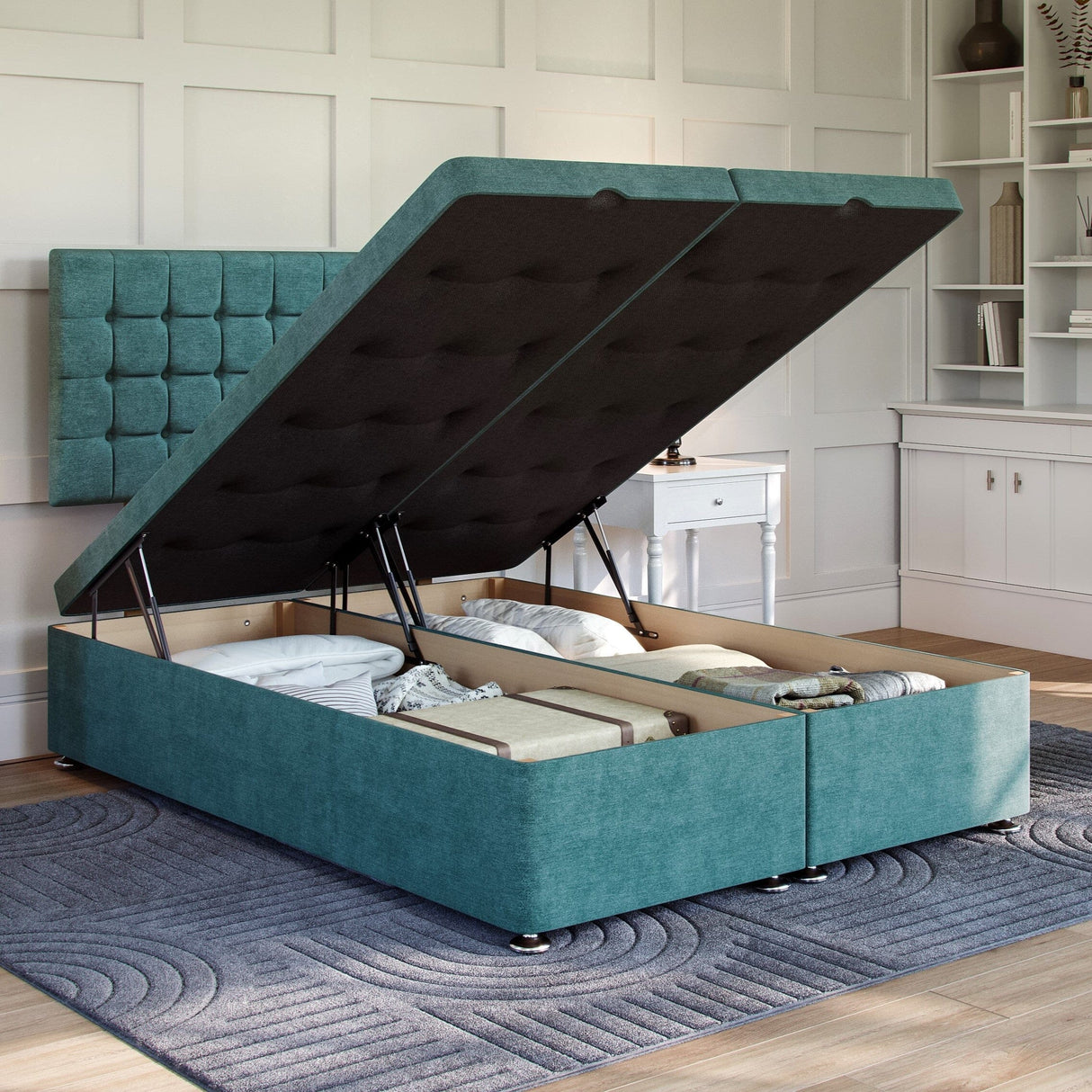 County Ottoman Bed Set with Strutted Headboard Ottoman Bed Set Divan Base Direct