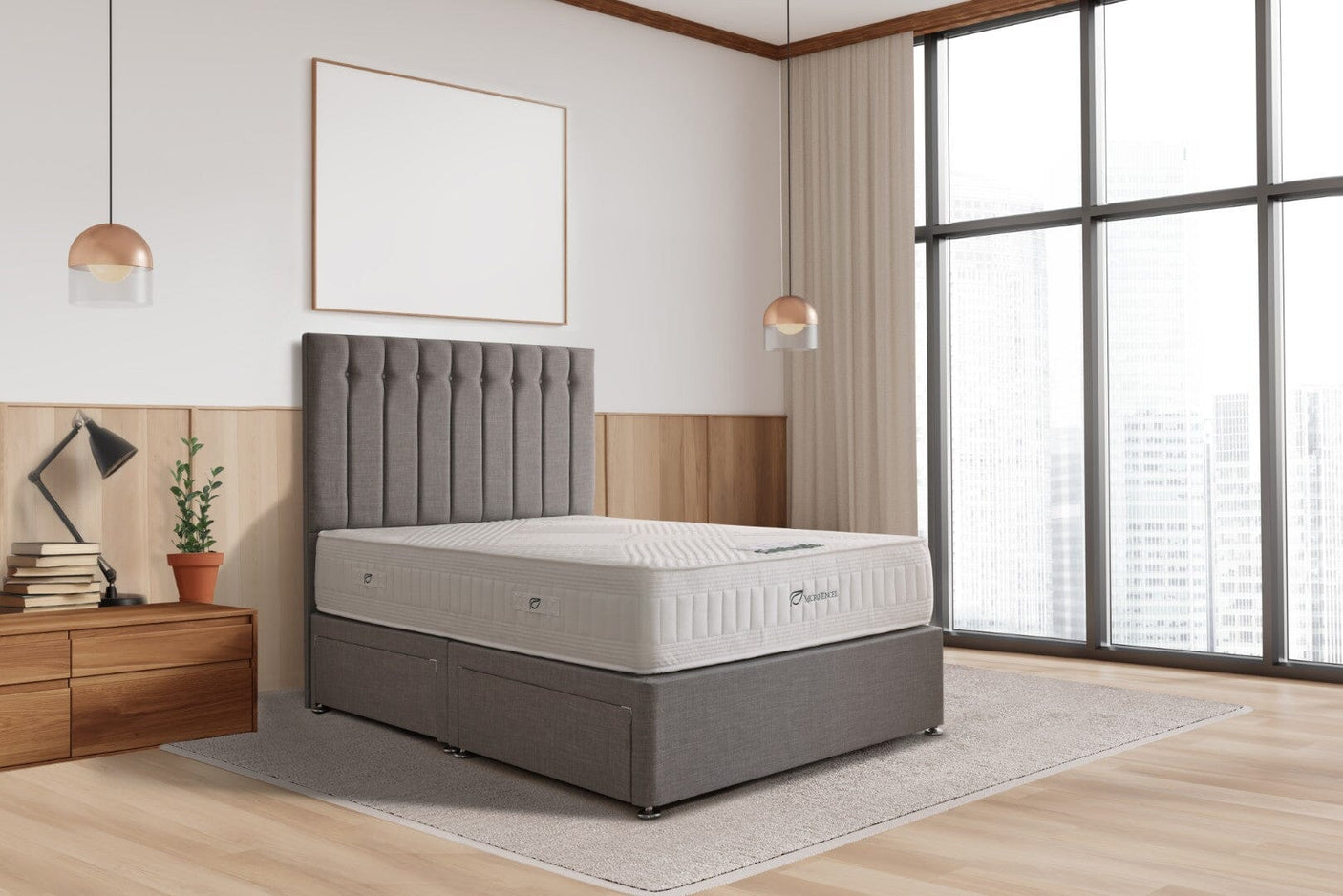 Dura Beds Micro Tencel 2000 Latex Pocket Sprung Mattress Divan Bed Set Dura