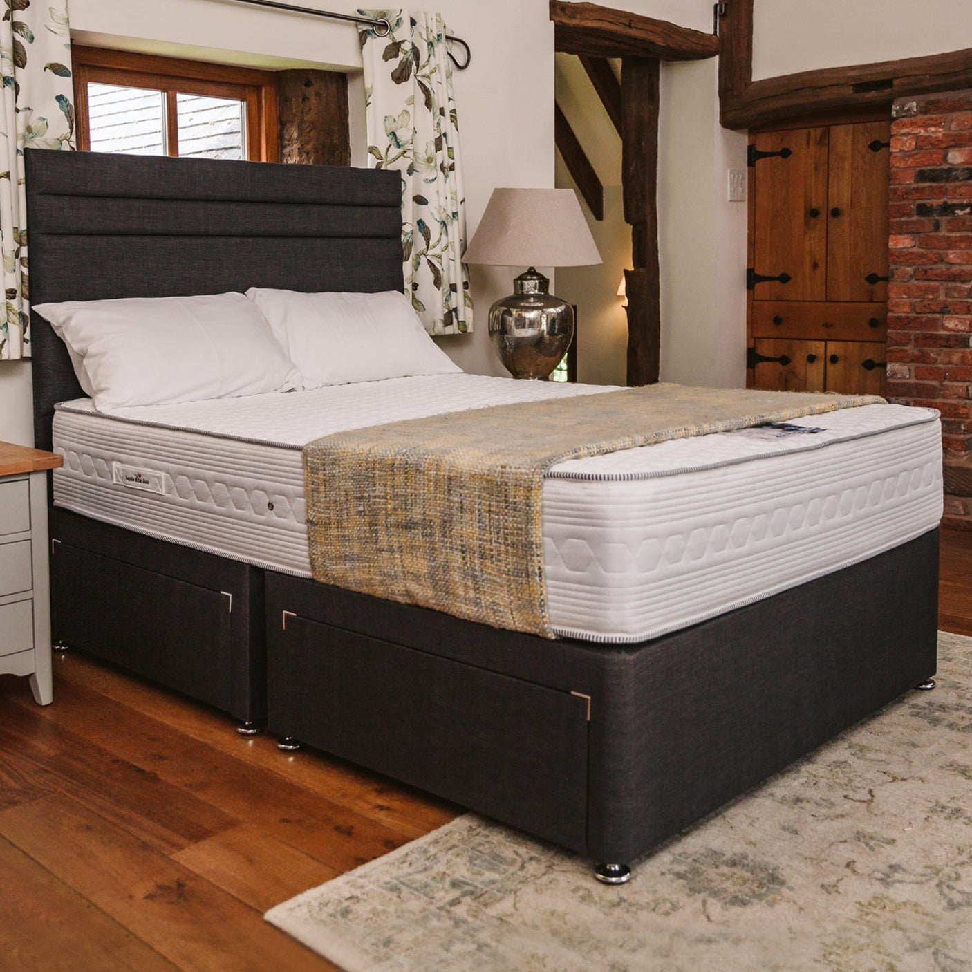 Sophia Briar-Rose Elara 1000 Pocket Sprung Natural Latex Hotel Divan Bed Set