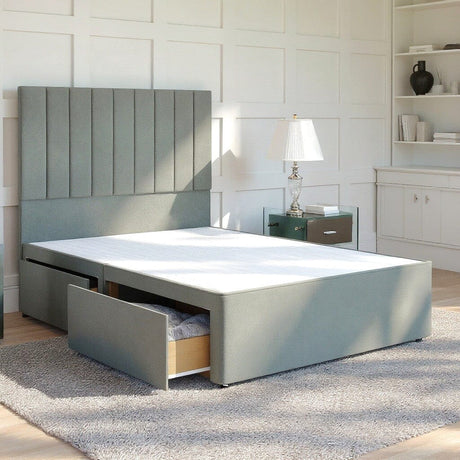 Florence Divan Bed Set with Floor Standing Headboard Divan bed Divan Base Direct