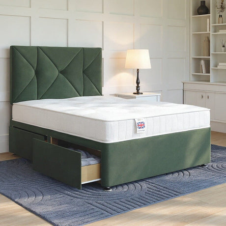 Hampton Divan Bed Set with Strutted Headboard Divan bed Divan Base Direct