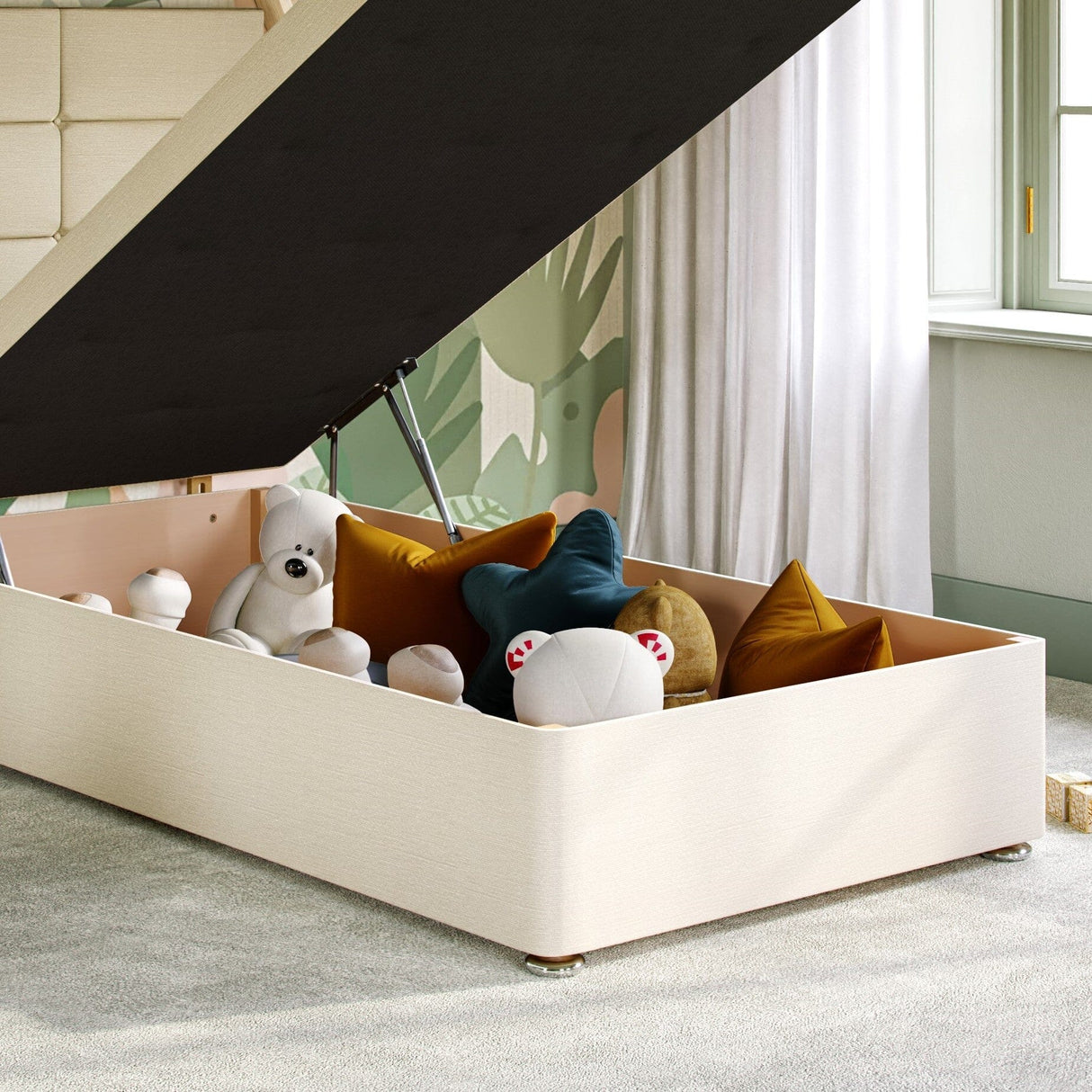 Kids Ravenna Ottoman Bed with Strutted Headboard Divan Base Direct