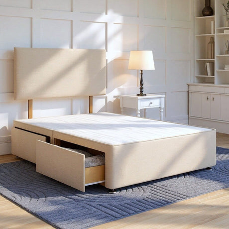 Livorno Divan Bed Set with Strutted Headboard Divan bed Divan Base Direct