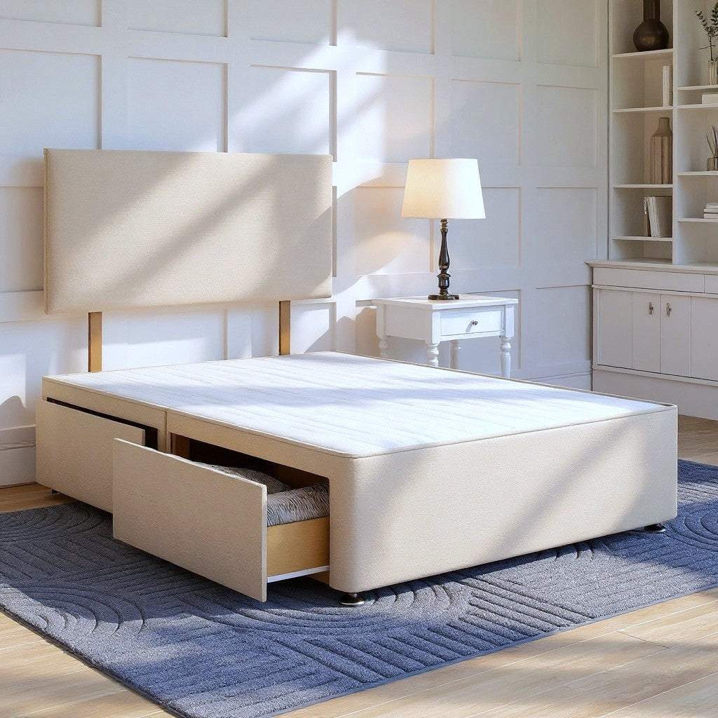 Livorno Divan Bed Set with Strutted Headboard Divan bed Divan Base Direct