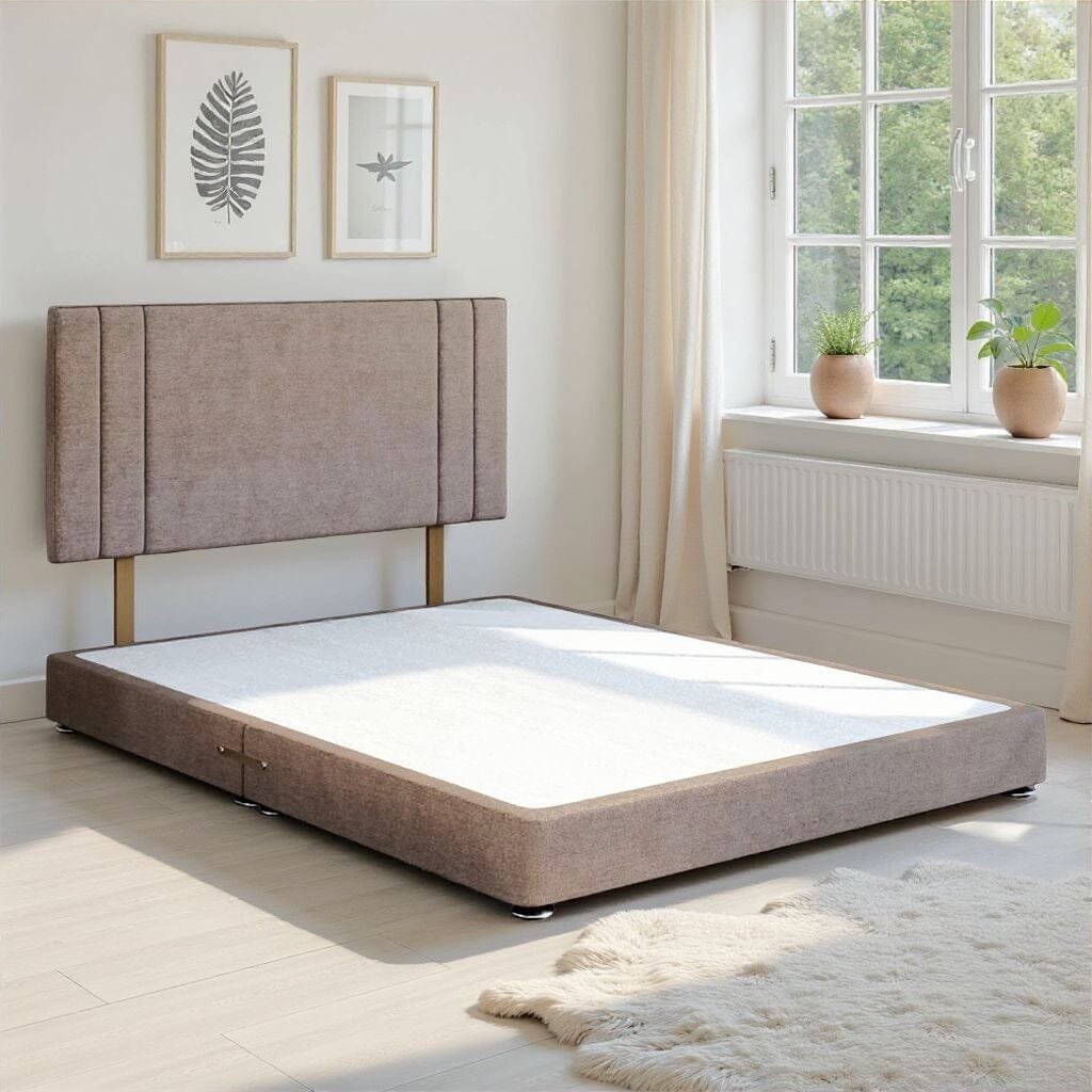 Low Divan Bed Base on Chrome Glides Low Divan Base Divan Base Direct