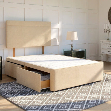 Lucca Divan Bed Set with Strutted Headboard Divan bed Divan Base Direct