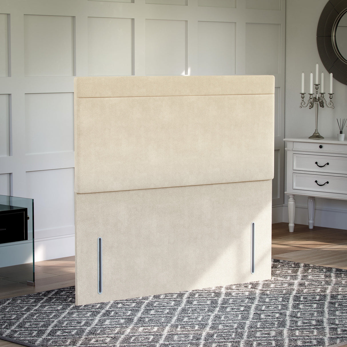 Lucca Floor Standing Upholstered Headboard Headboard Divan Base Direct