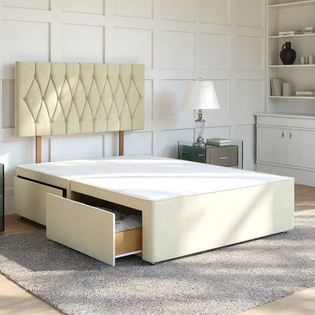 Matera Divan Bed Set with Strutted Headboard Divan bed Divan Base Direct