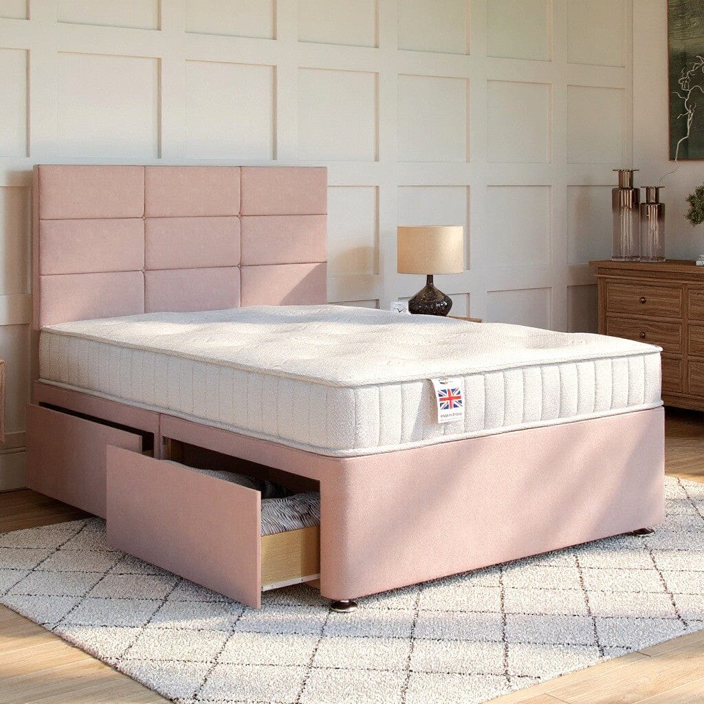 Ravenna Divan Bed Set with Strutted Headboard Divan bed Divan Base Direct