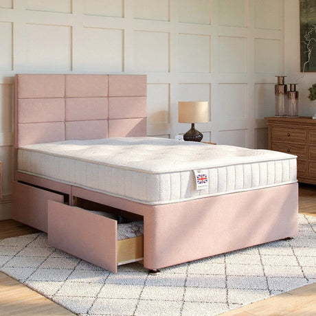 Ravenna Divan Bed Set with Strutted Headboard Divan bed Divan Base Direct