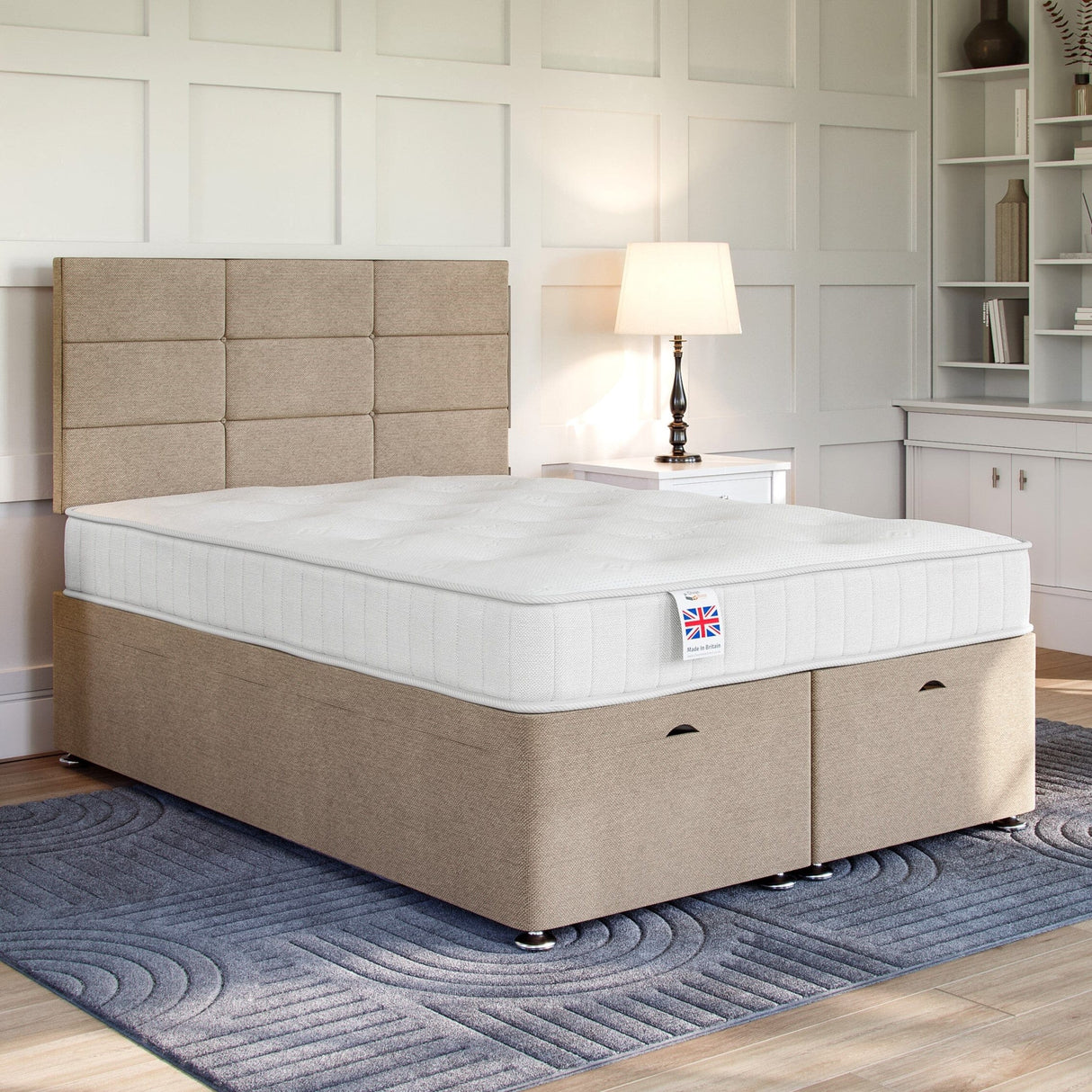 Ravenna Ottoman Bed Set with Strutted Headboard Ottoman Bed Set Divan Base Direct
