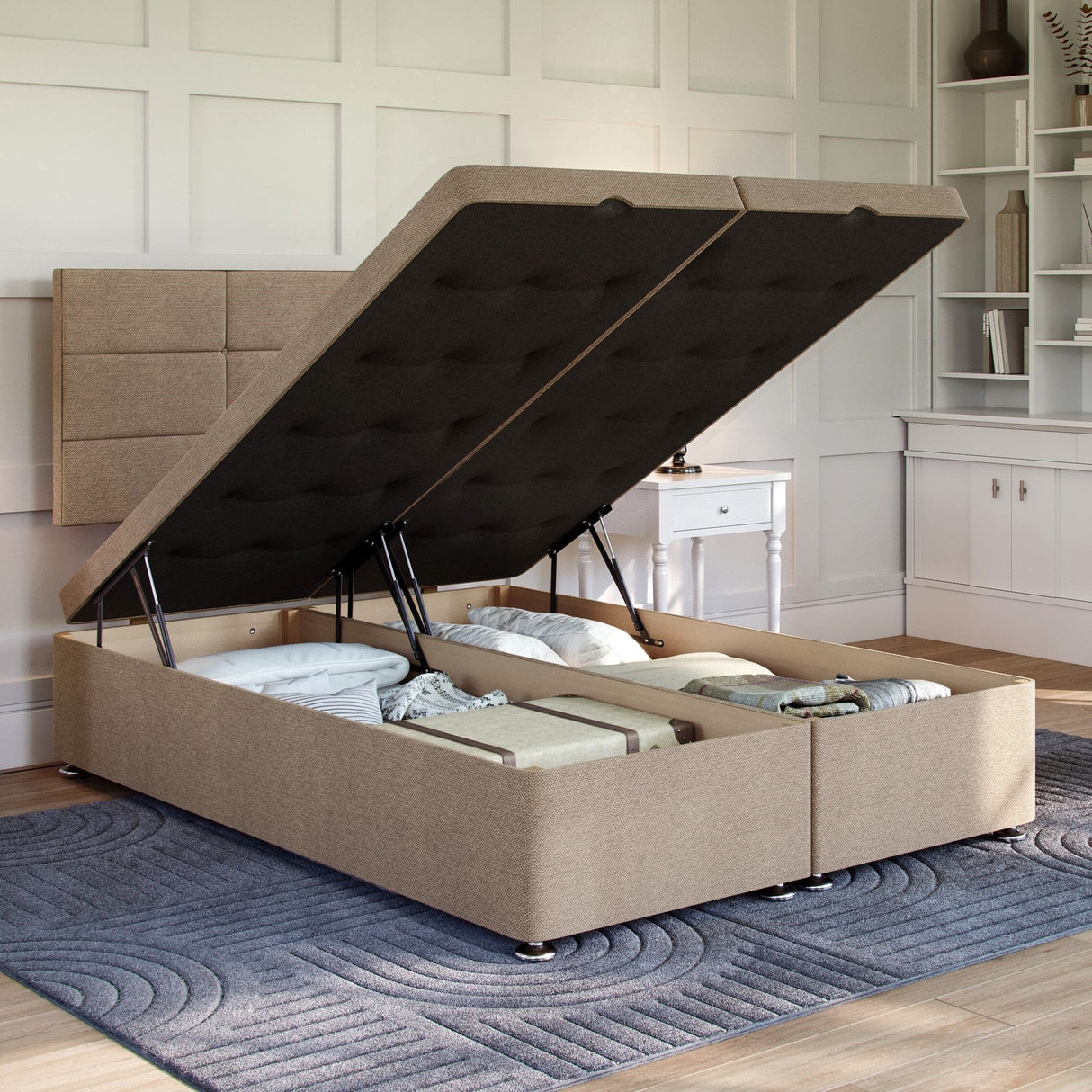 Ravenna Ottoman Bed Set with Strutted Headboard Ottoman Bed Set Divan Base Direct