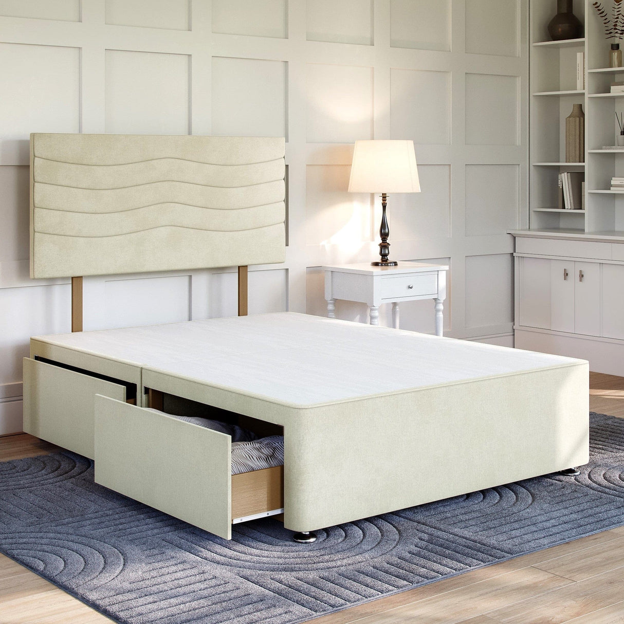 Sandringham Strutted Upholstered Headboard Headboard Divan Base Direct