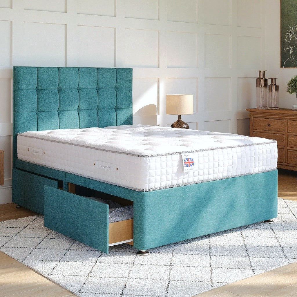 Sicily Divan Bed Set with Strutted Headboard Divan bed Divan Base Direct