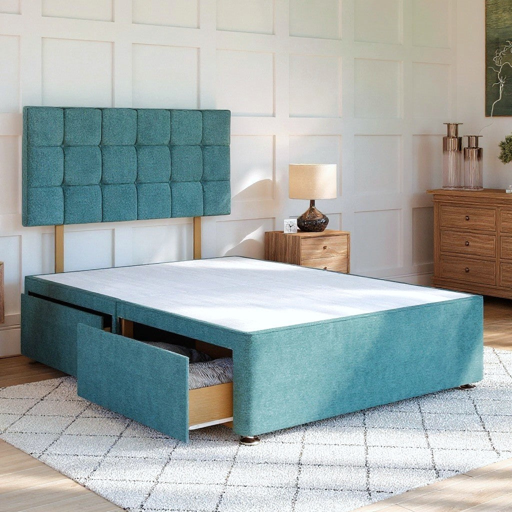 Sicily Divan Bed Set with Strutted Headboard Divan bed Divan Base Direct