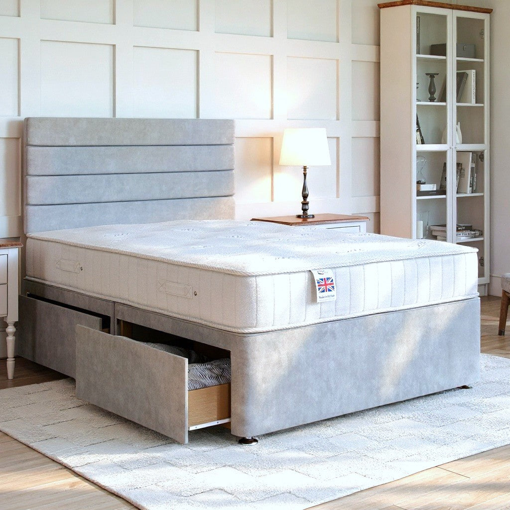 Sorrento Divan Bed Set with Strutted Headboard Divan bed Divan Base Direct