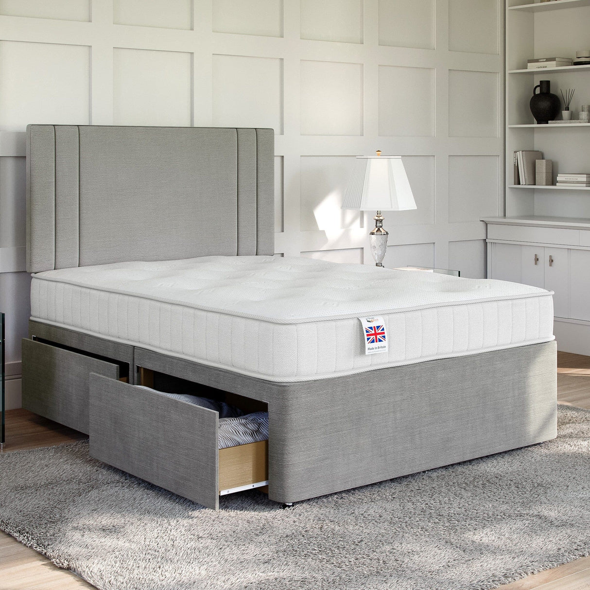Silver Platform Top Divan Bed Base | Divan Base Direct