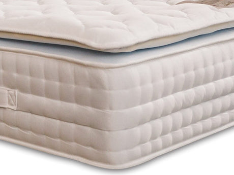 Nova 1000 Pocket Sprung Natural Fillings Pillow Top Memory Foam Cushioned Mattress Mattress Divan Base Direct