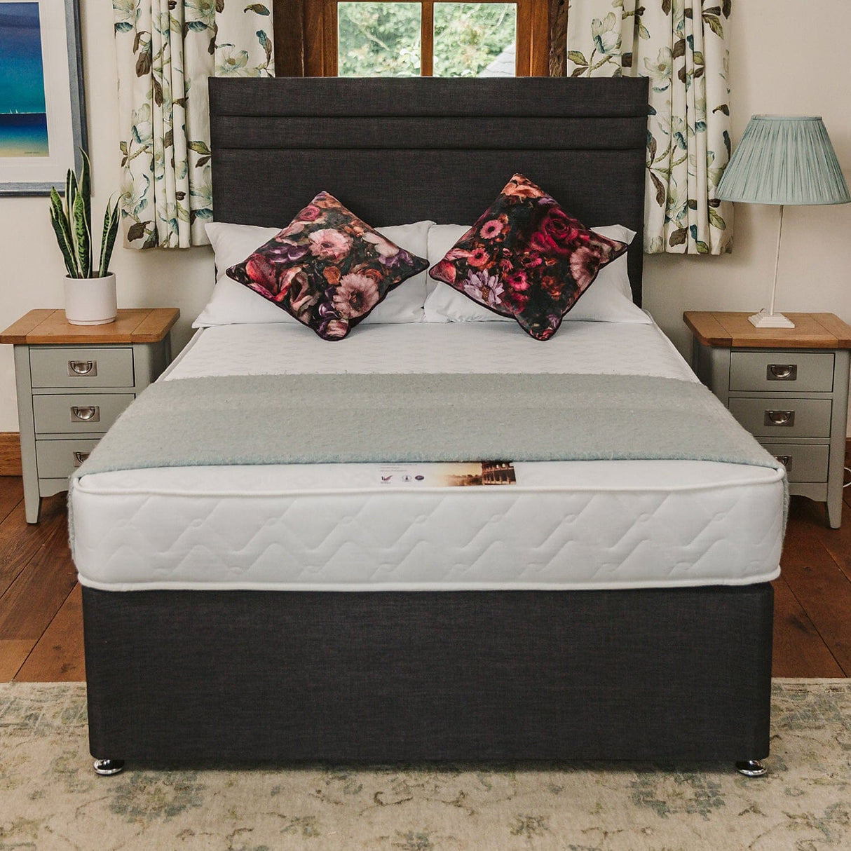 Rome Comfort Deluxe Sprung Divan Bed Set Divan Bed Set Divan Base Direct