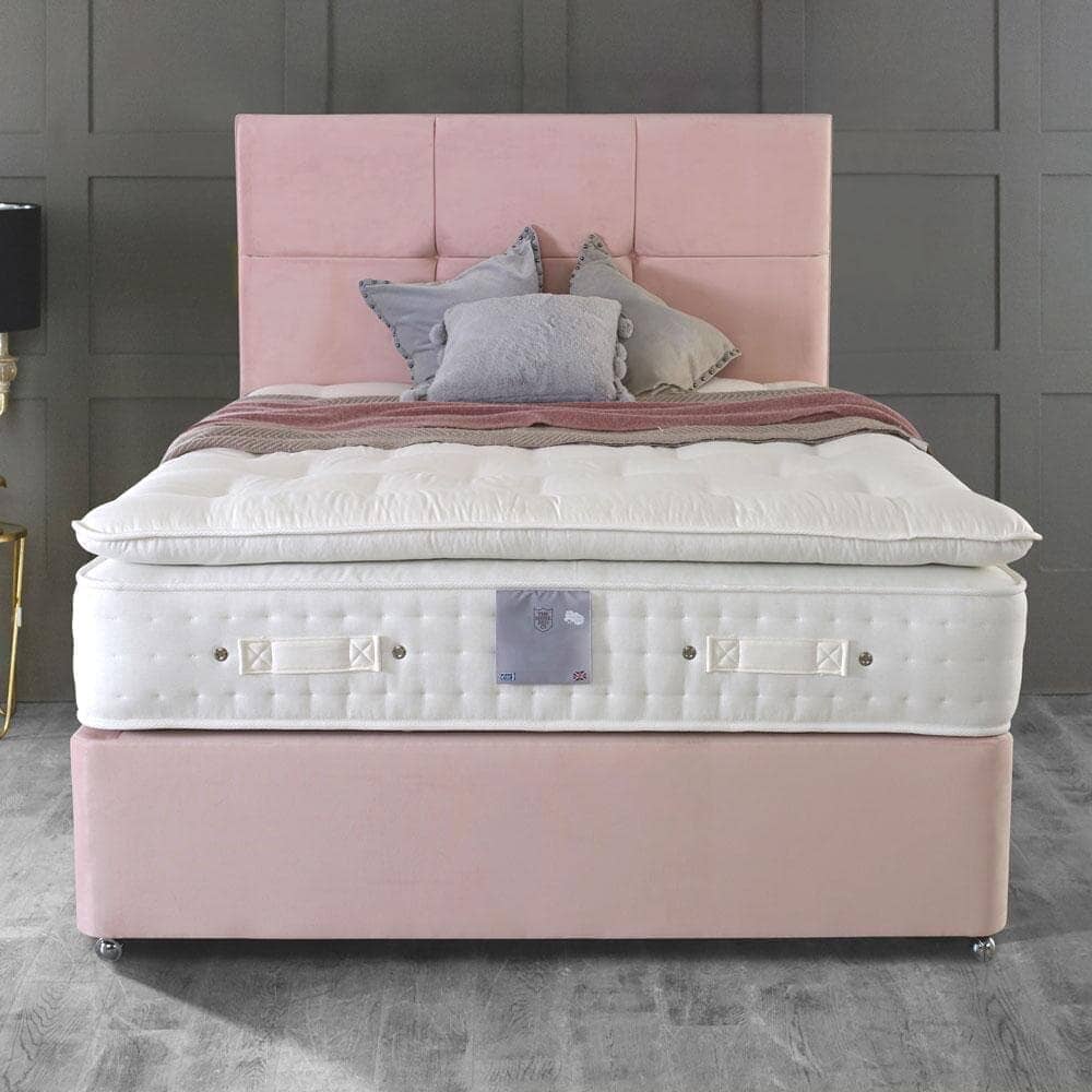 Shire Brecon 4000 Pocket Sprung Natural Fillings Pillow Top Divan Bed Set Divan Bed Set Shire