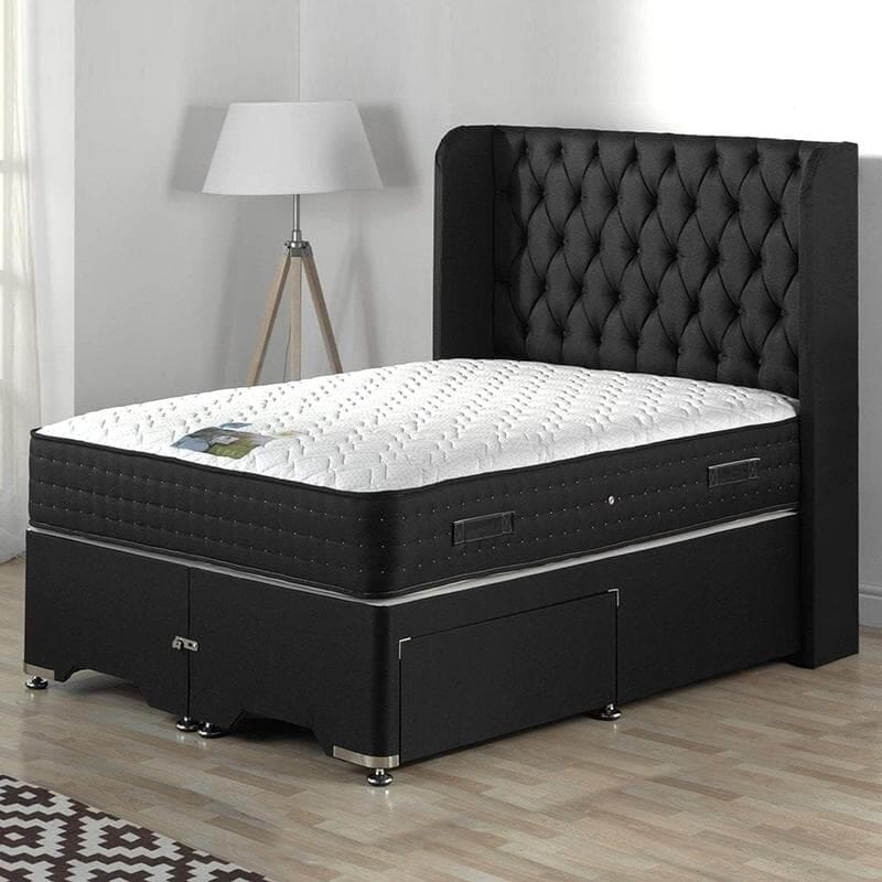 Sleep Revolution Dual Season 1000 Pocket Cool Gel Memory Foam Divan Bed Set Divan Bed Set Divan Base Direct