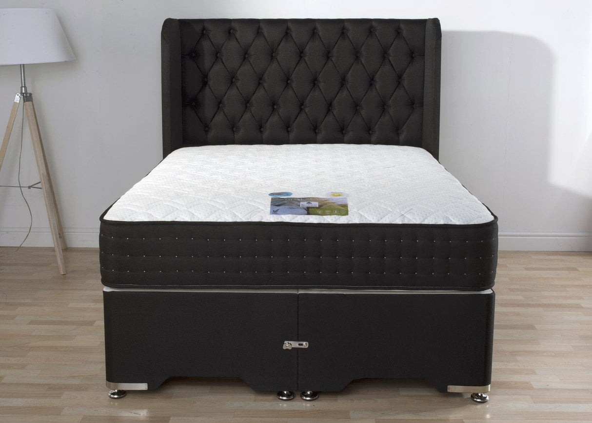 Sleep Revolution Dual Season 1000 Pocket Cool Gel Memory Foam Divan Bed Set Divan Bed Set Divan Base Direct