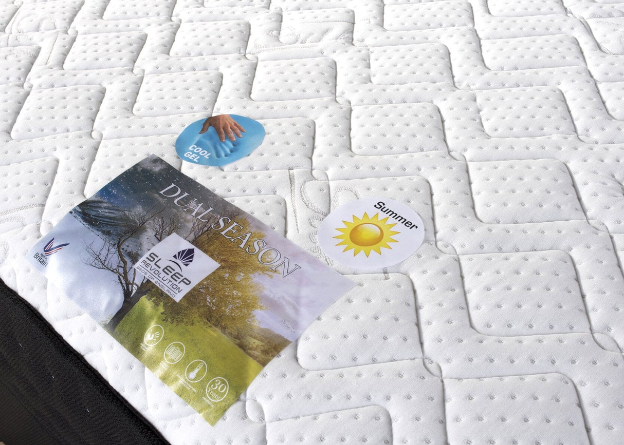 Sleep Revolution Dual Season 1000 Pocket Cool Gel Memory Foam Divan Bed Set Divan Bed Set Divan Base Direct