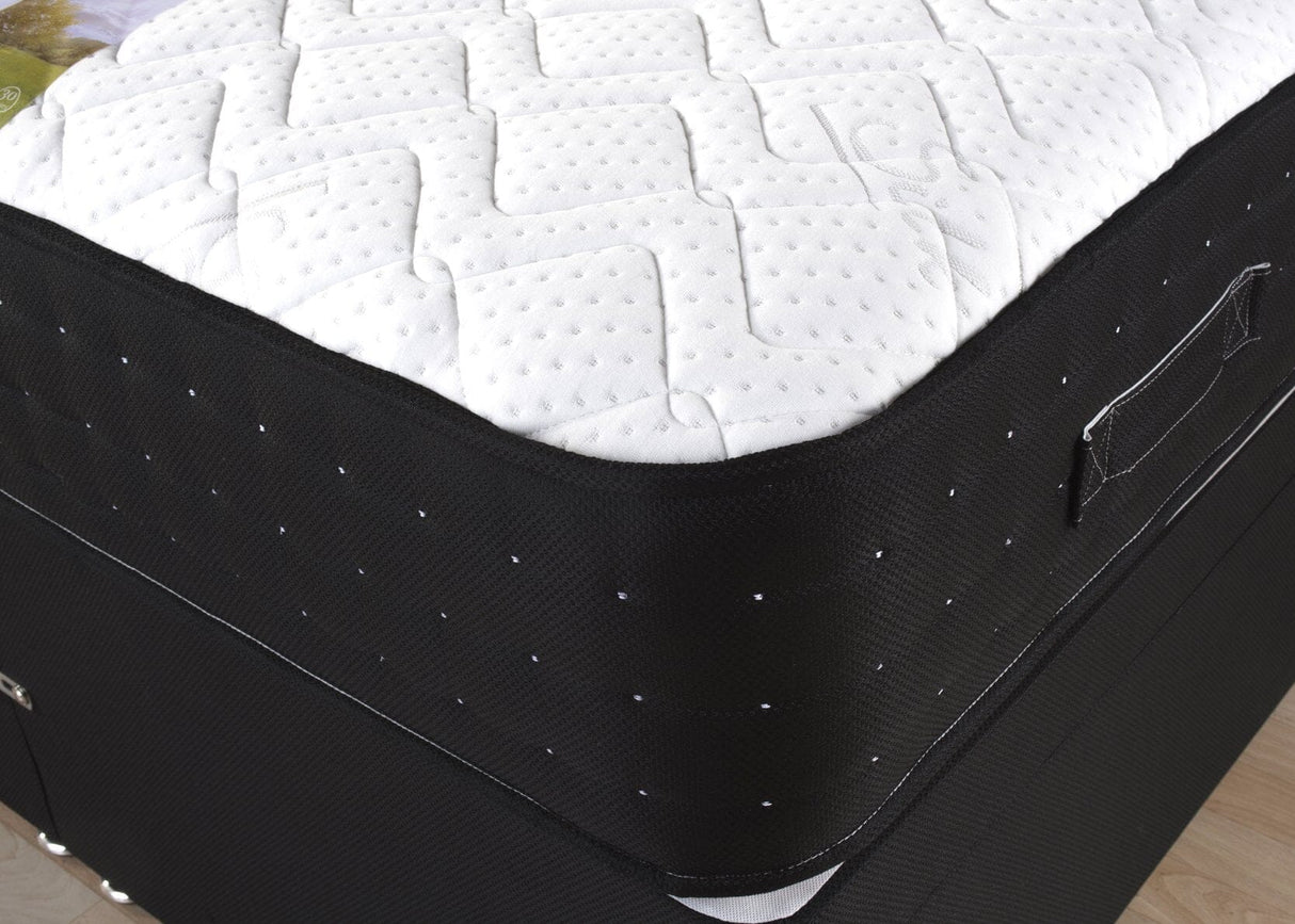 Sleep Revolution Dual Season 1000 Pocket Cool Gel Memory Foam Divan Bed Set Divan Bed Set Divan Base Direct