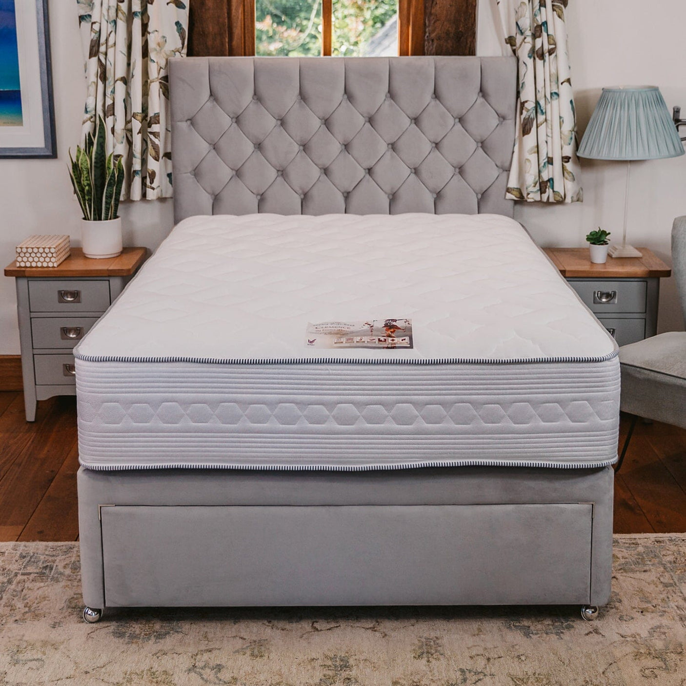 Sophia Briar-Rose Clemence 1000 Pocket Sprung Memory Foam Luxury Divan Bed Set Divan Bed Set Divan Base Direct