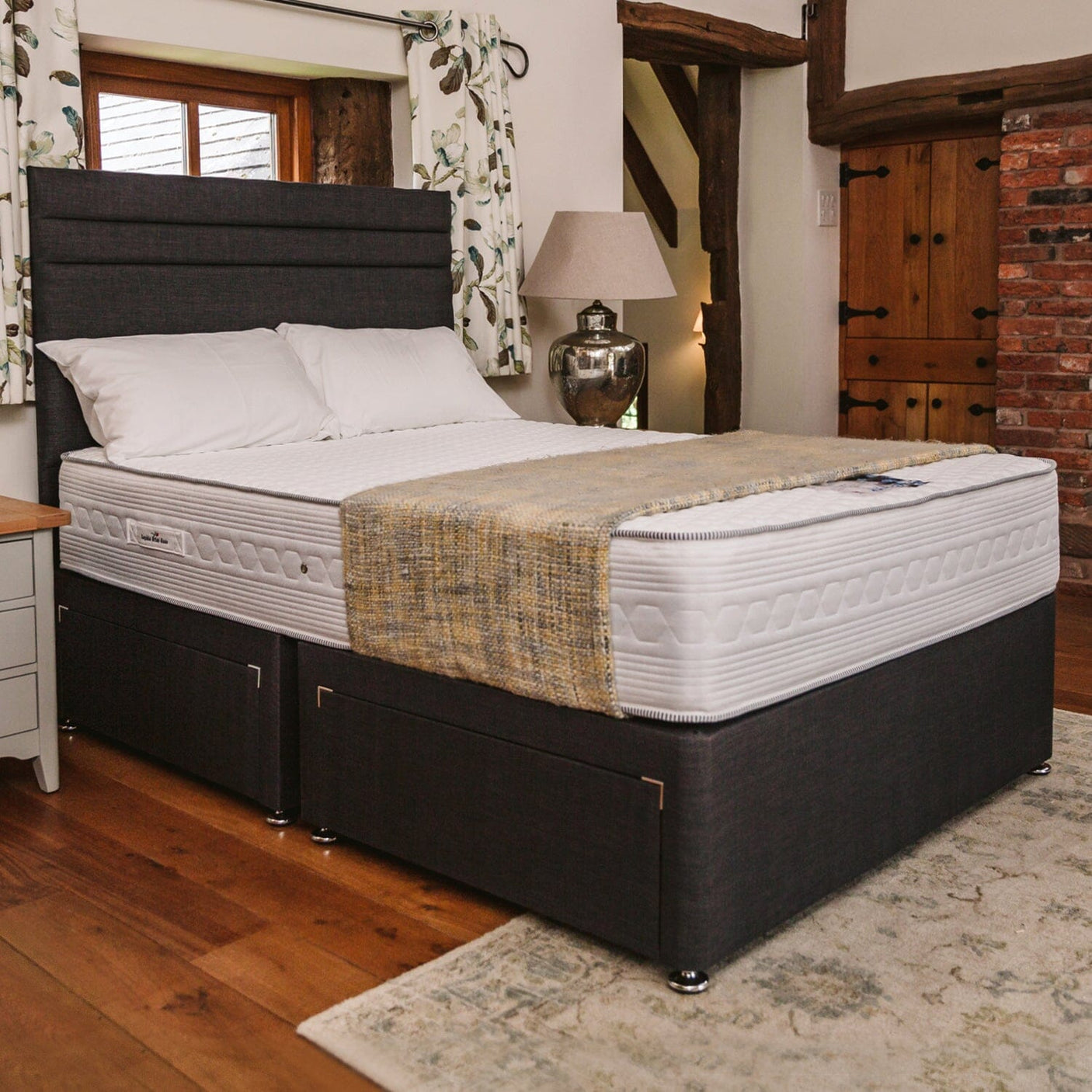 Sophia Briar-Rose Elara 1000 Pocket Sprung Natural Latex Divan Bed Set Divan Bed Set Divan Base Direct