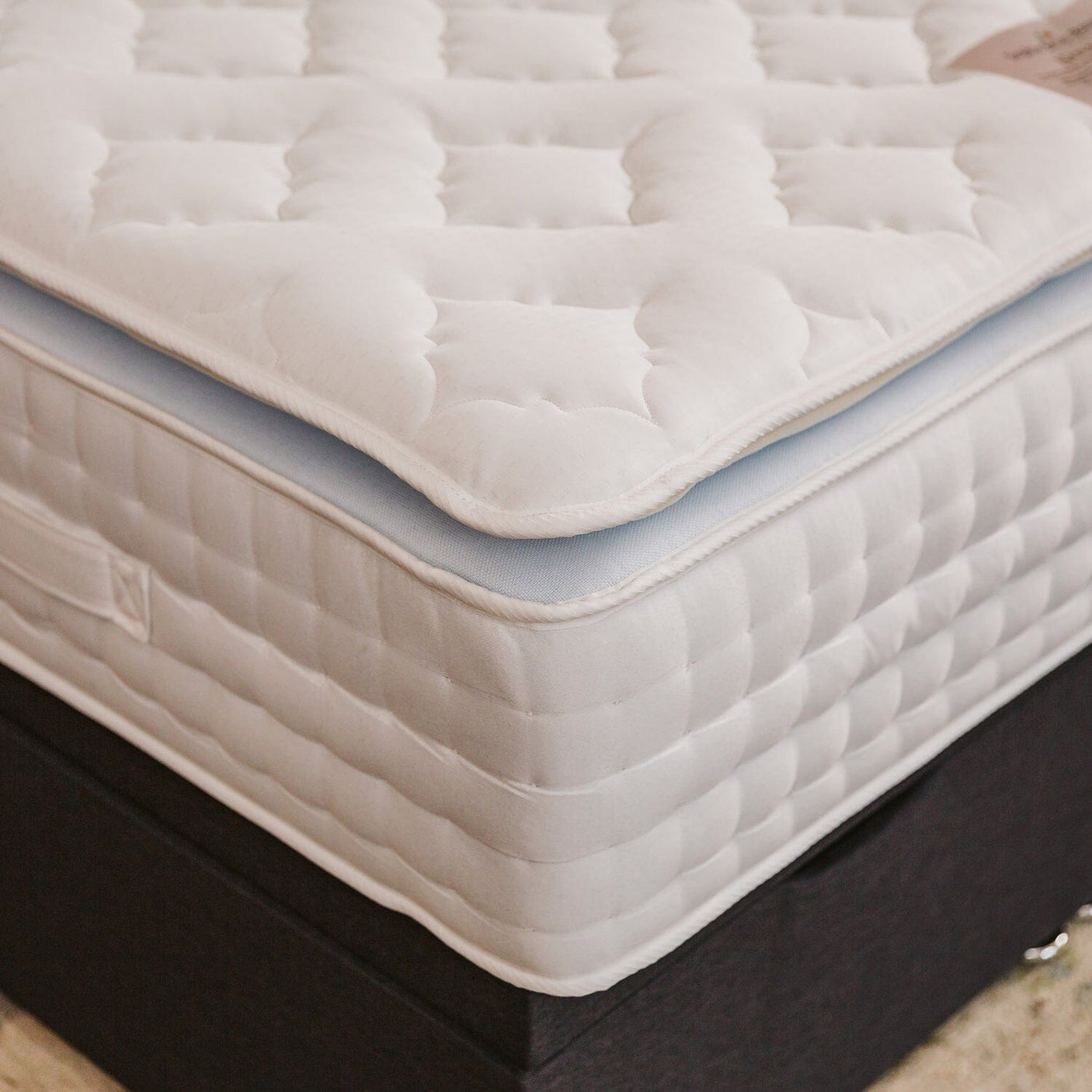 Sophia Briar-Rose Nova 1000 Pocket Sprung Natural Fillings Cushioned Pillow Top Memory Foam Bed Set Divan Bed Set Divan Base Direct