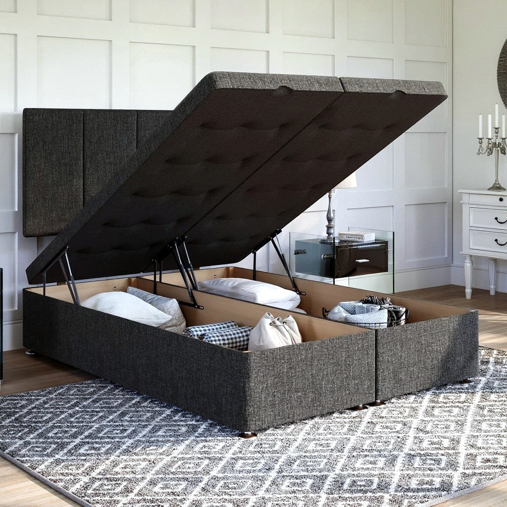 Arezzo Ottoman Bed Set with Strutted Headboard