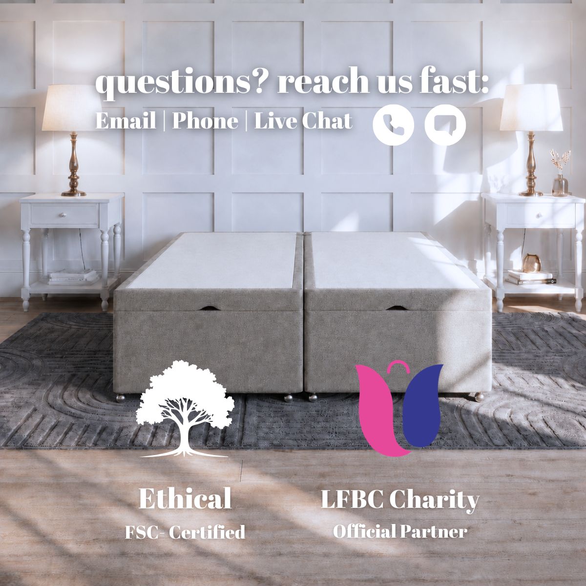 Artisan End Lift Ottoman Storage Divan Bed Base | Divan Base Direct