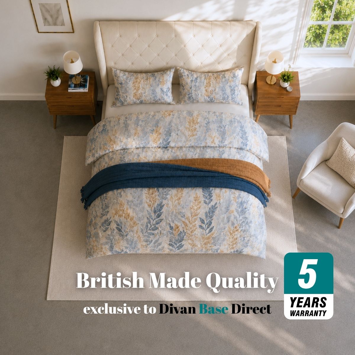 Artisan Luxury Platform Top Divan Bed Base Only | Divan Base Direct