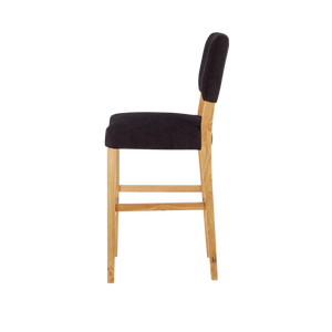 Bromley Aubergine Solid Oak Bar Stool Pair CLEARANCE